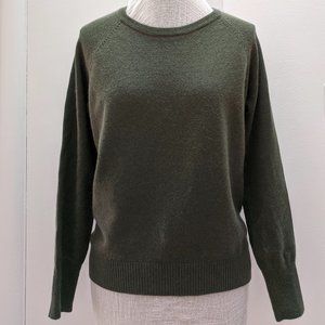 Sweater L Green 9 oz. Wool & Cashmere Crew Neck